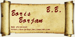 Boris Borjan vizit kartica